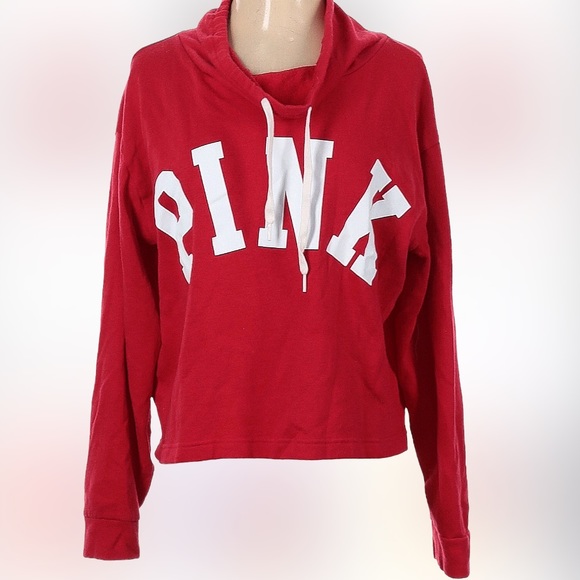 VS PINK Super Cute & Cozy Cowl Neck Cropped Sweatshirt Size M 2 Colors Available - Picture 8 of 10